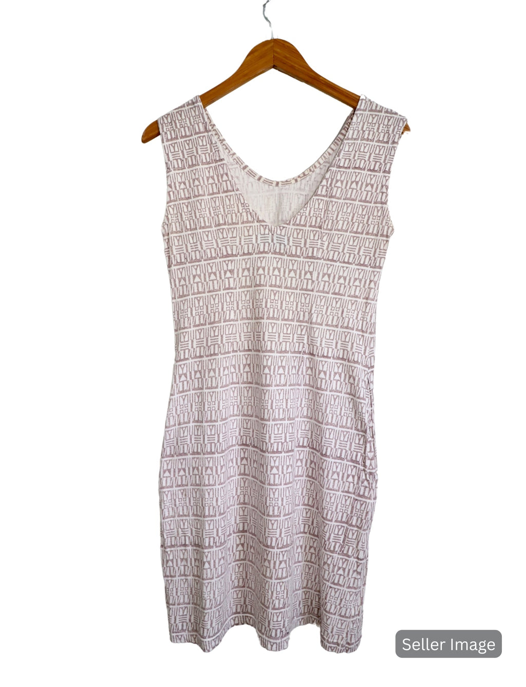 Geo Mauve Organic Dress