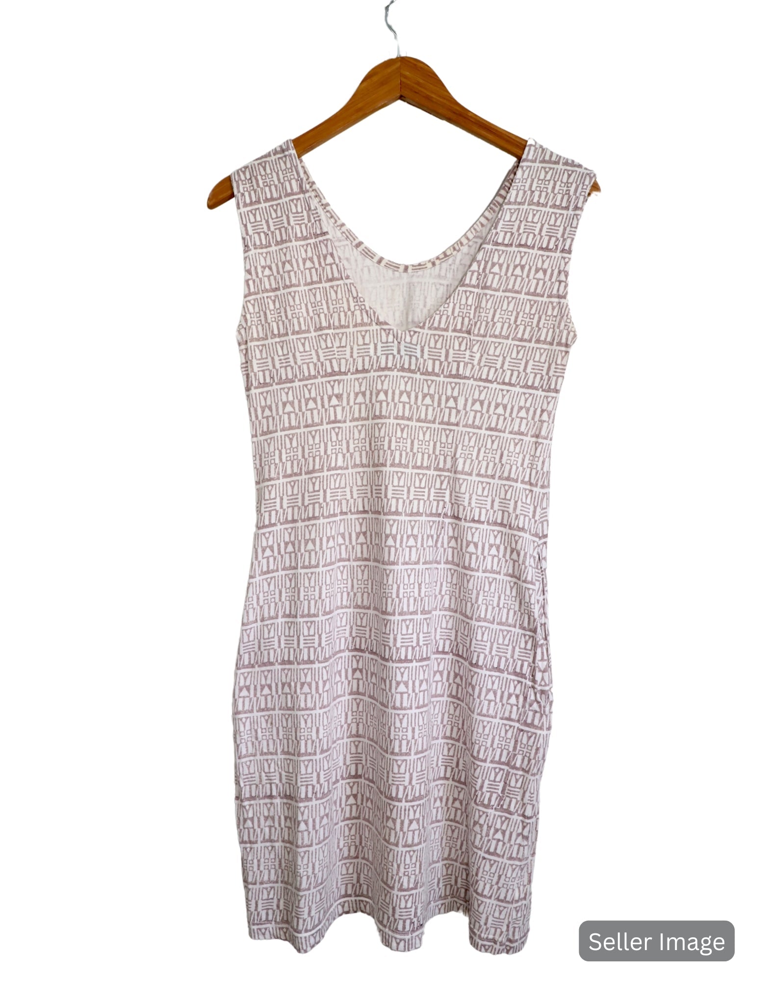 Geo Mauve Organic Dress