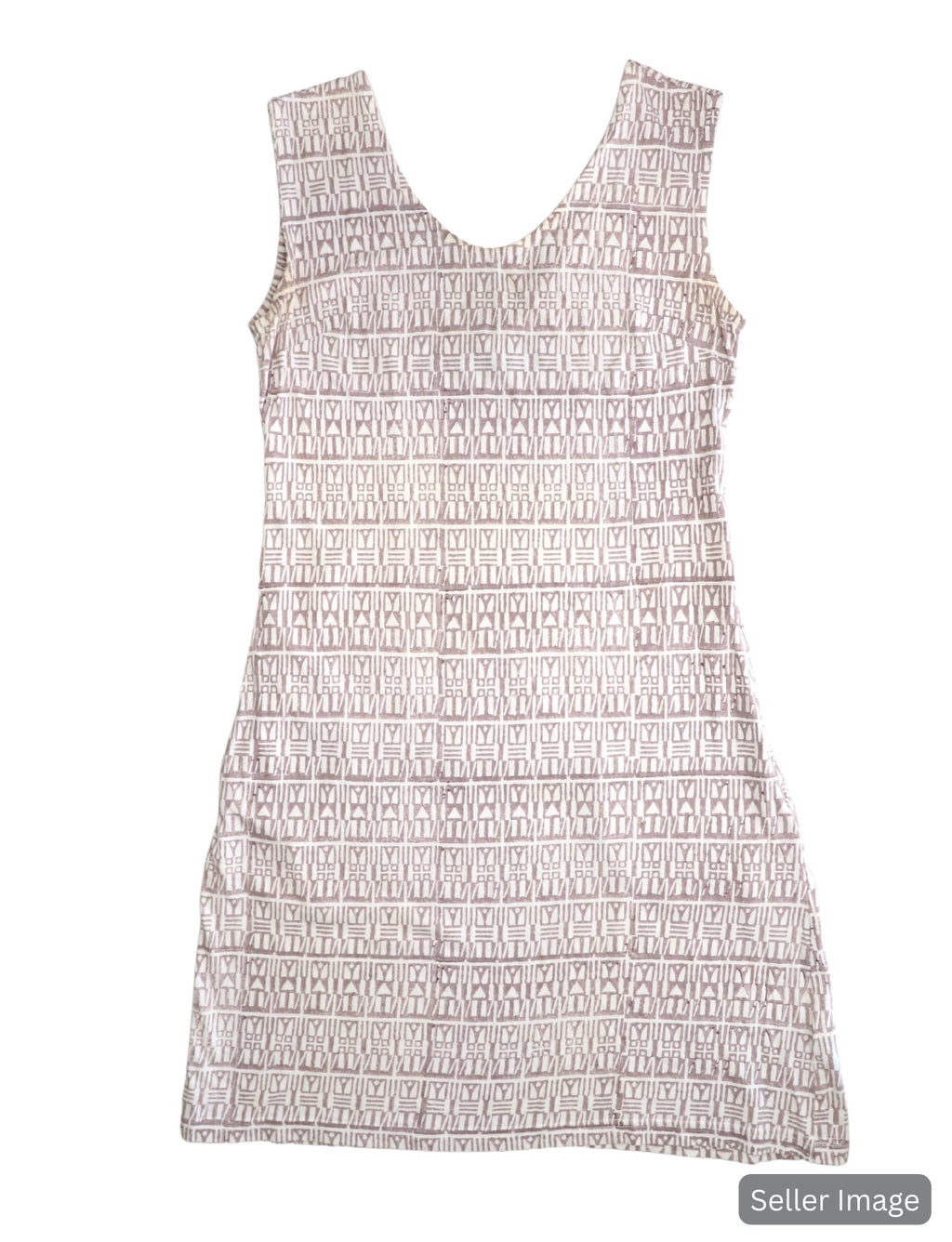 Geo Mauve Organic Dress