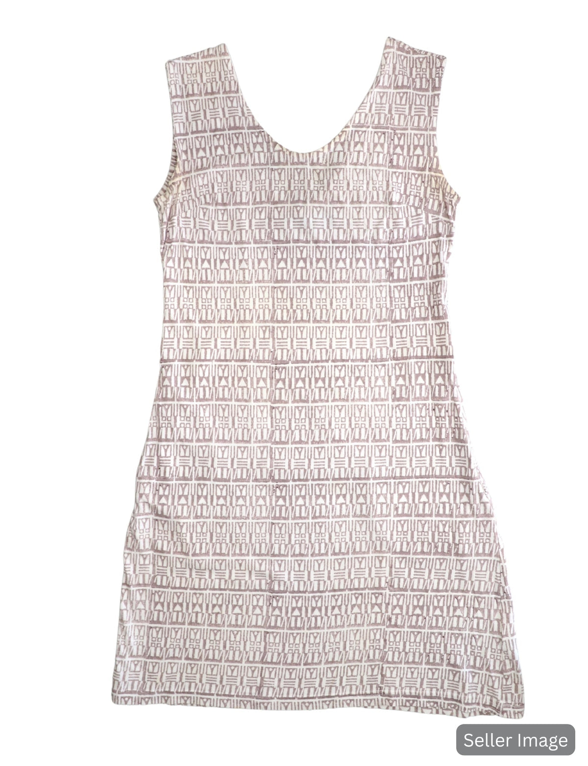Geo Mauve Organic Dress