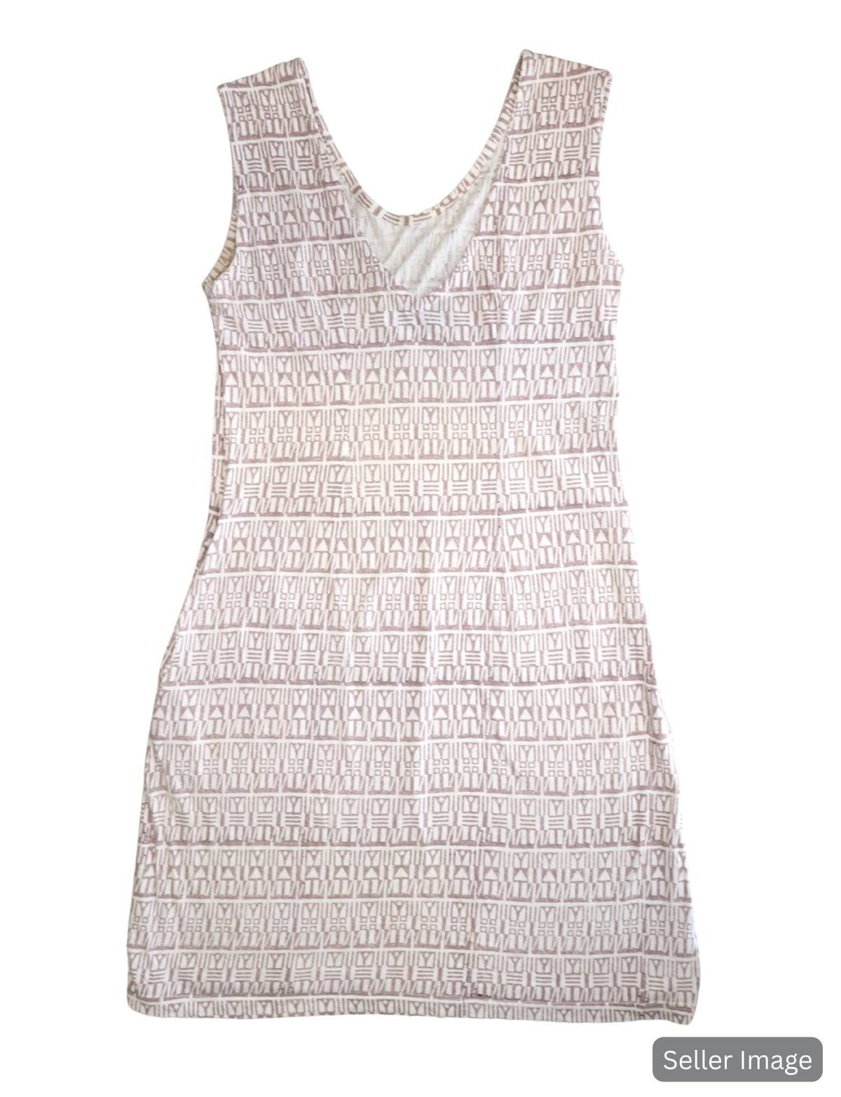 Geo Mauve Organic Dress
