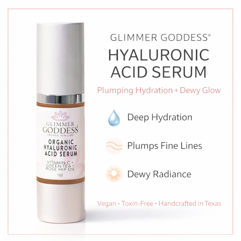 Organic Hyaluronic Acid Face Serum – Plumping Hydration 1 oz.