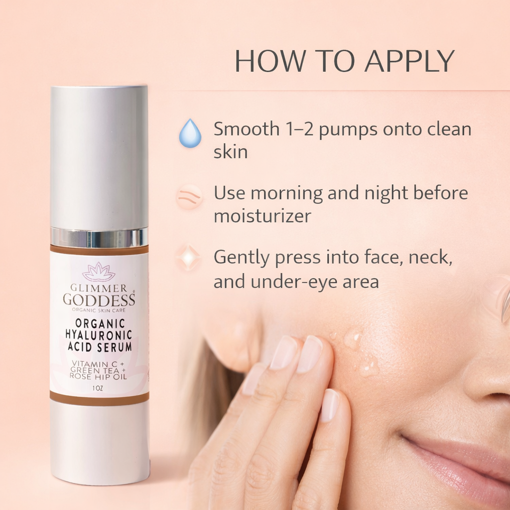Organic Hyaluronic Acid Face Serum – Plumping Hydration 1 oz.