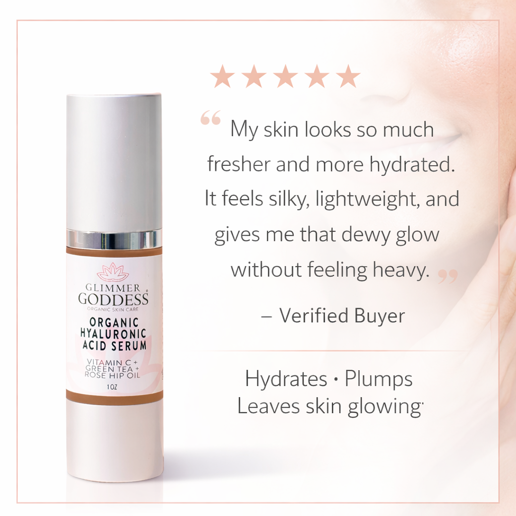 Organic Hyaluronic Acid Face Serum – Plumping Hydration 1 oz.