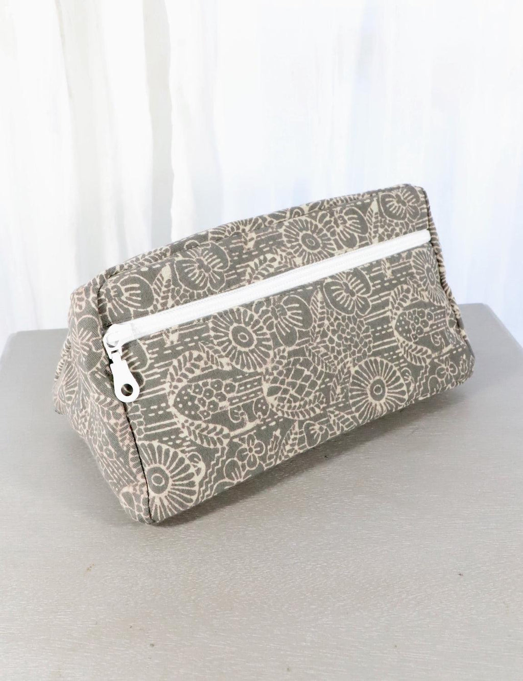 Grey Toiletry Bag - Triangle or Floral