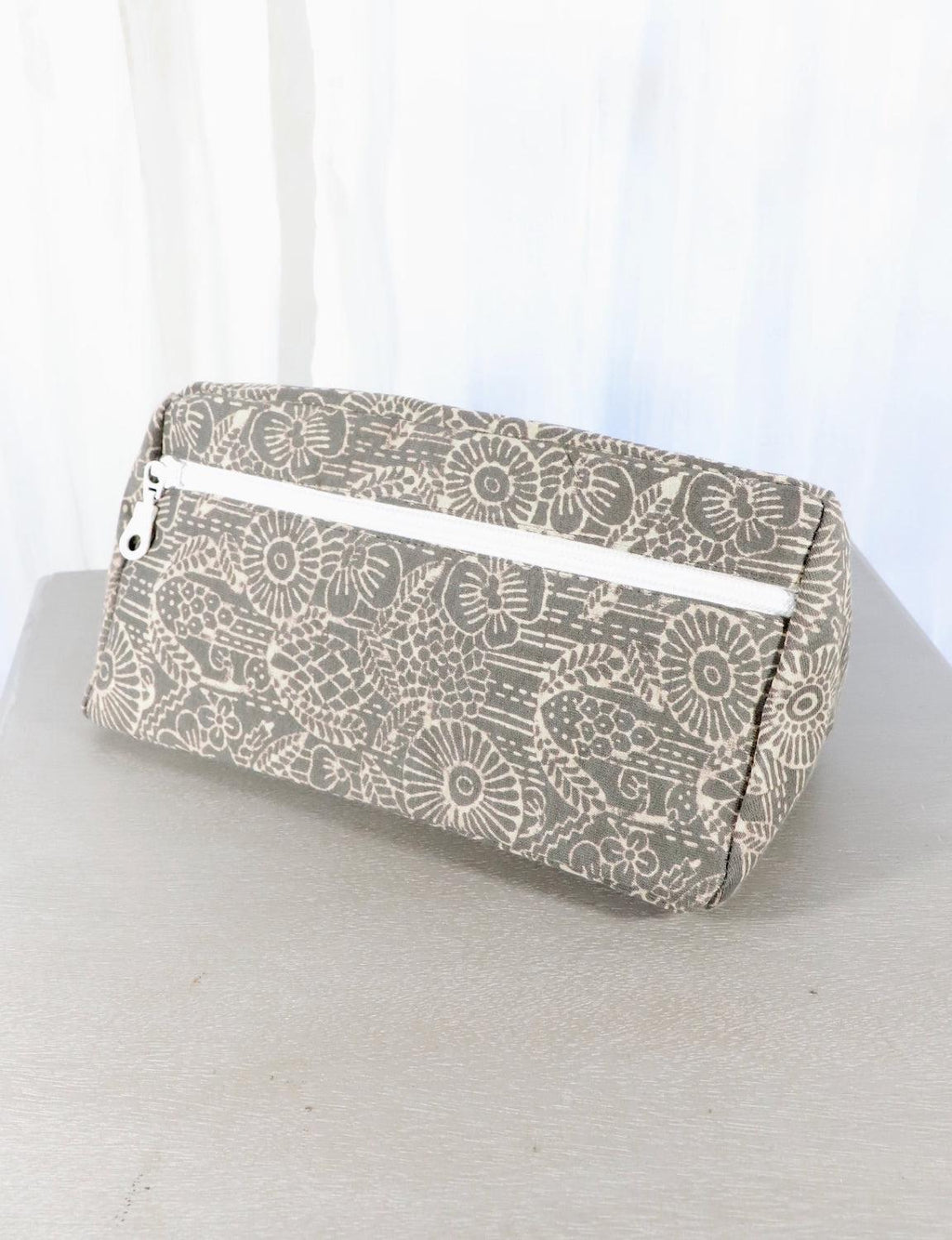 Grey Toiletry Bag - Triangle or Floral