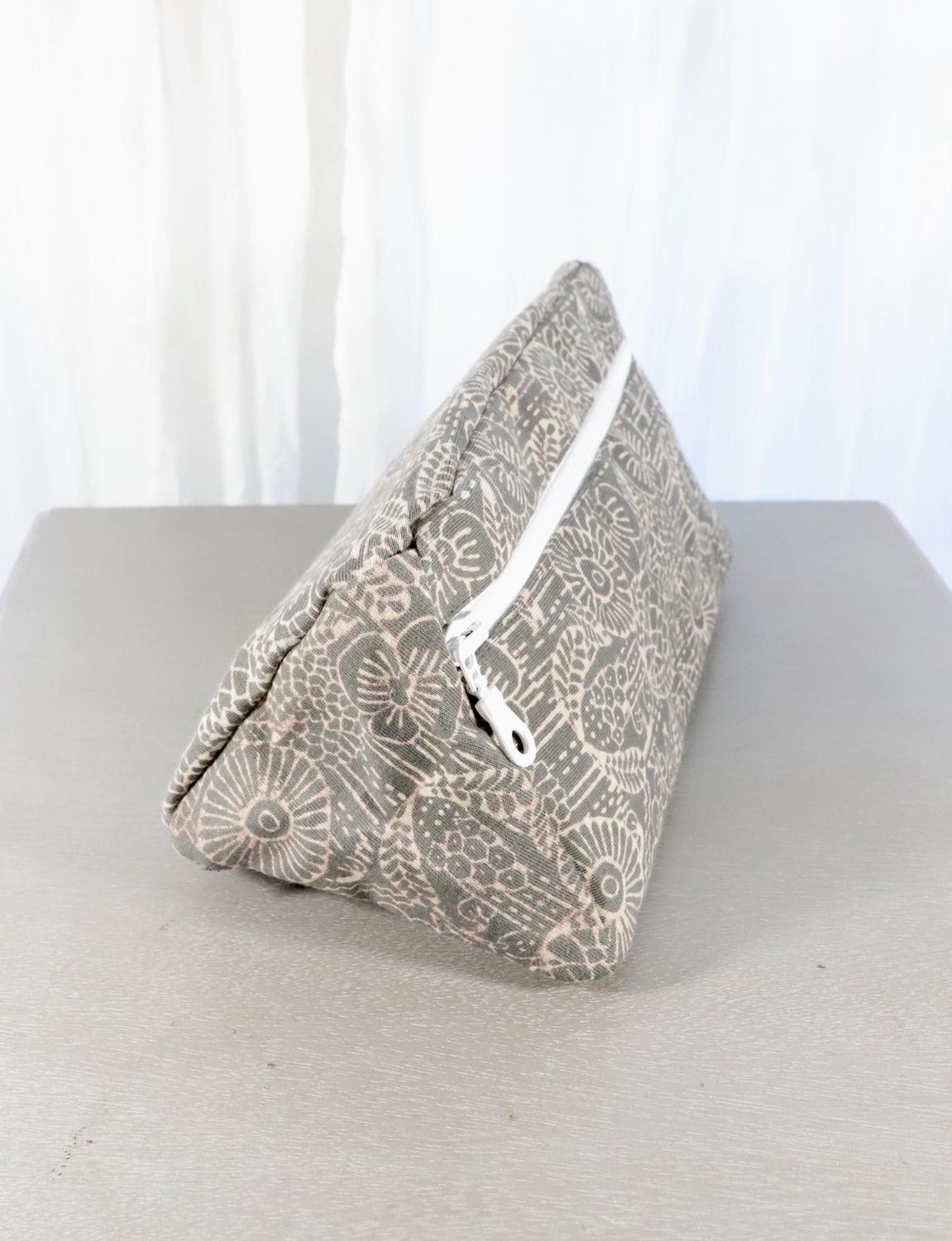 Grey Toiletry Bag - Triangle or Floral