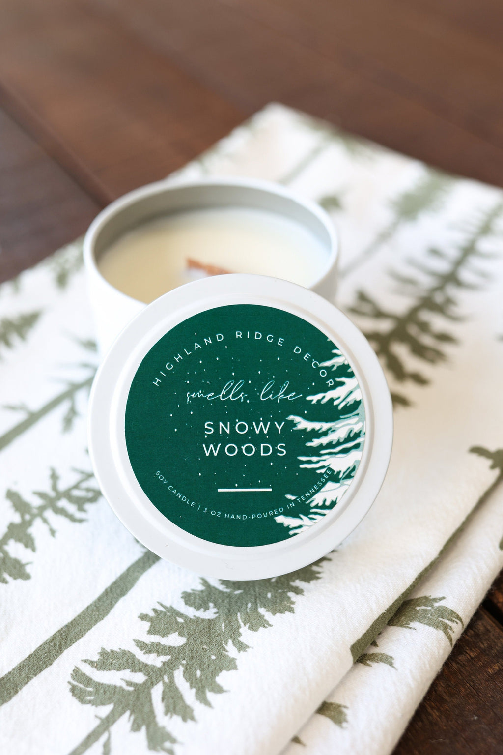 'Snowy Woods' Tin Candle