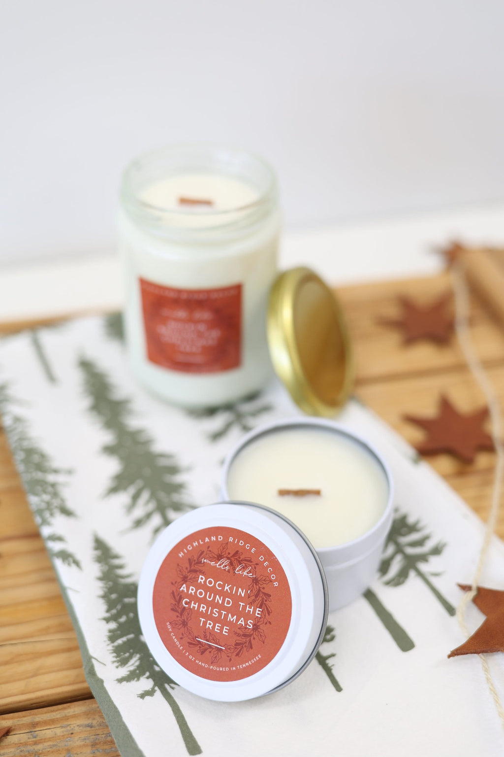 'Rockin' Around The Christmas Tree' Tin Candle