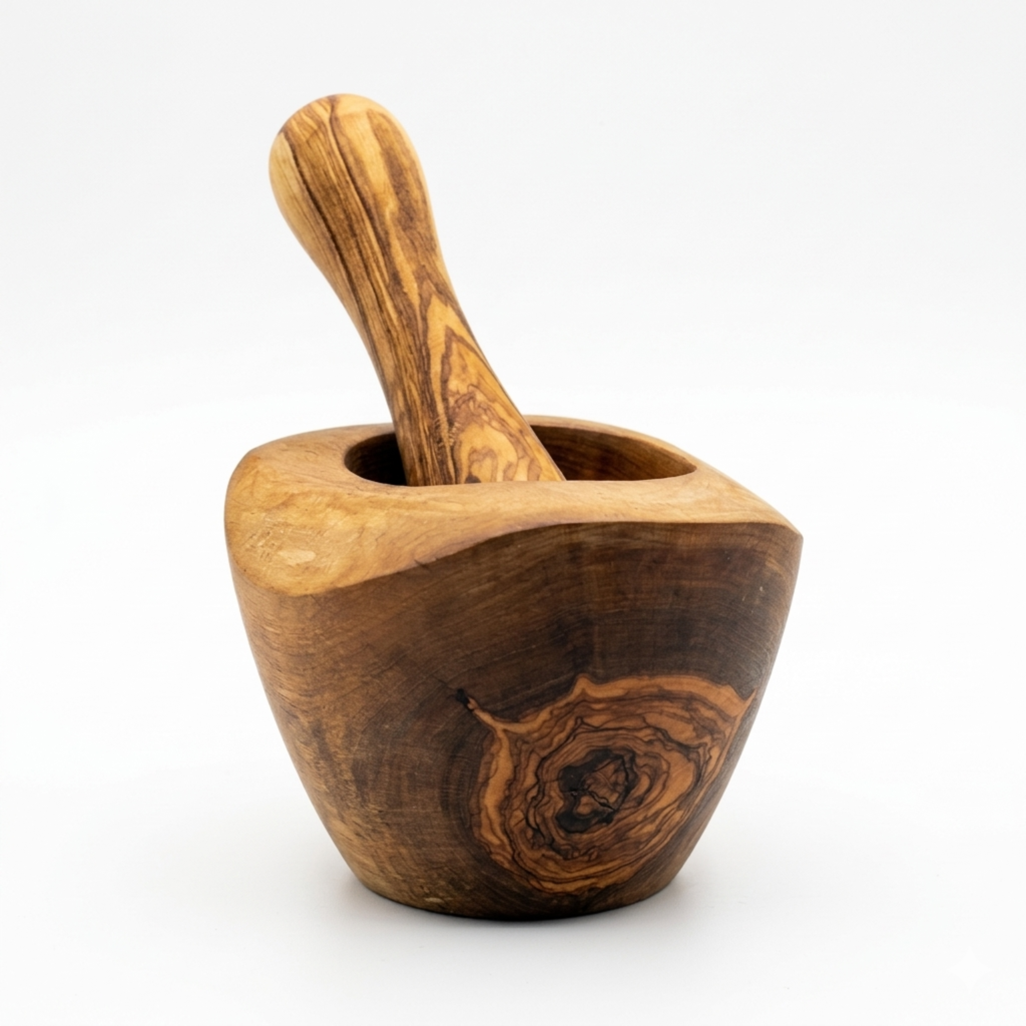 Rustic Olive Wood Mortar & Pestle