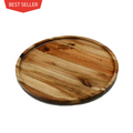 Zavis Green Acacia Wood Round Stackable Plate / Platter