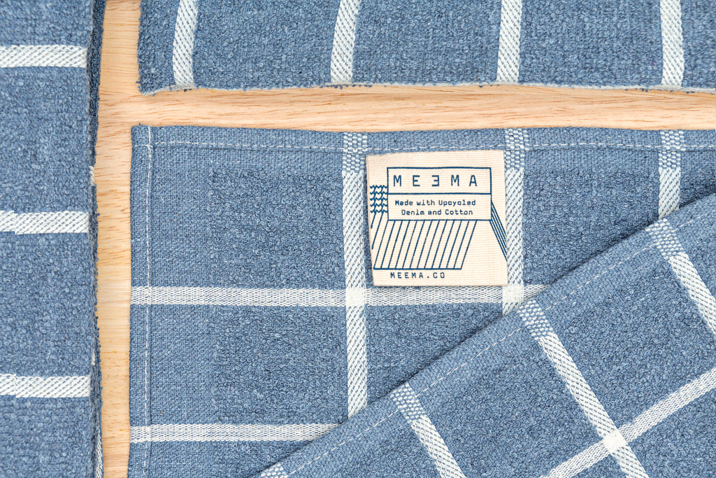 Blue Kitchen Towels / Terry Cloth (Set of 4)