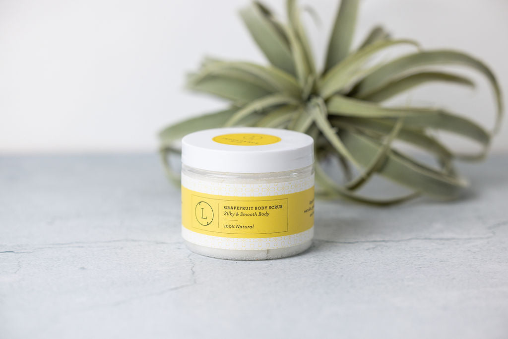 Grapefruit Body Salt Scrub with CBD, Moisturizing and Fresh