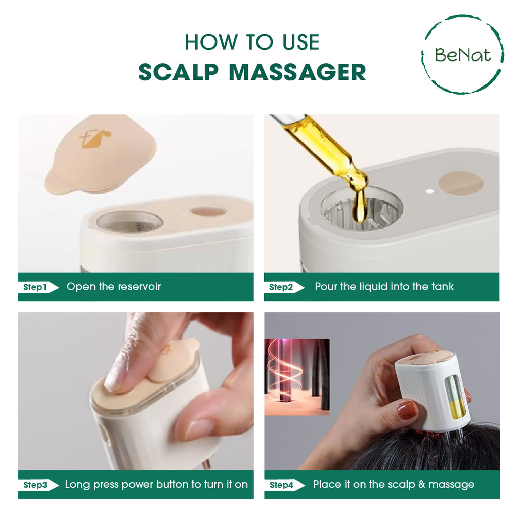 2-in-1 Electric Oil Applicator Scalp Massager