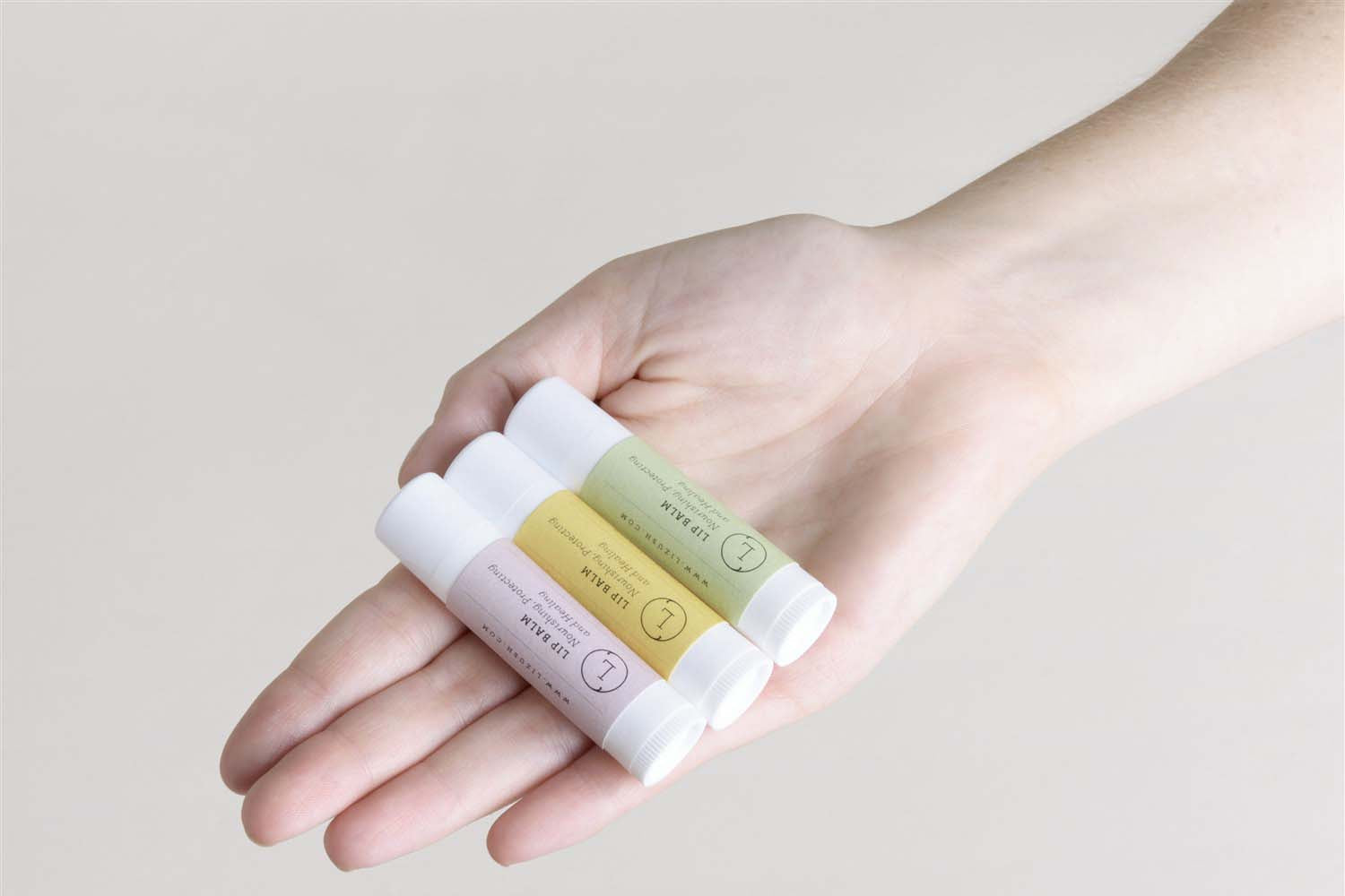 Natural Unscented Lip Balms (Set of 3)