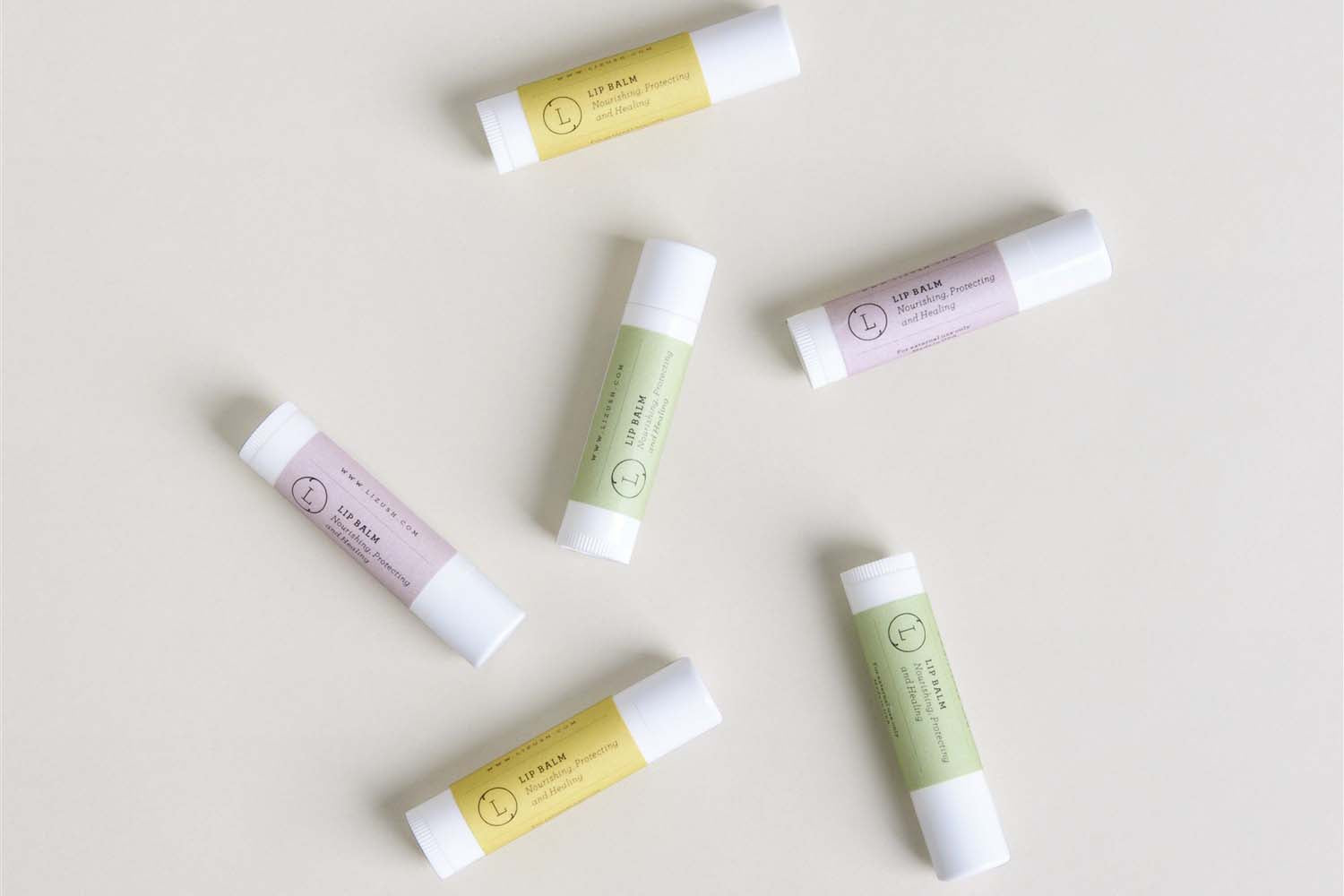 Natural Unscented Lip Balms (Set of 3)
