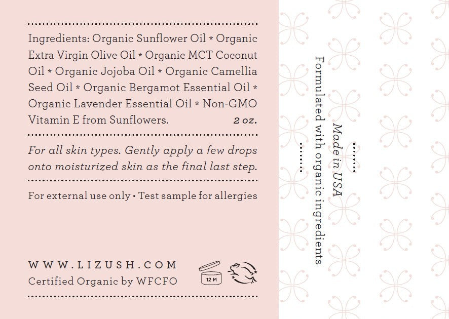 ORGANIC FACIAL OIL, Seals and Protects
