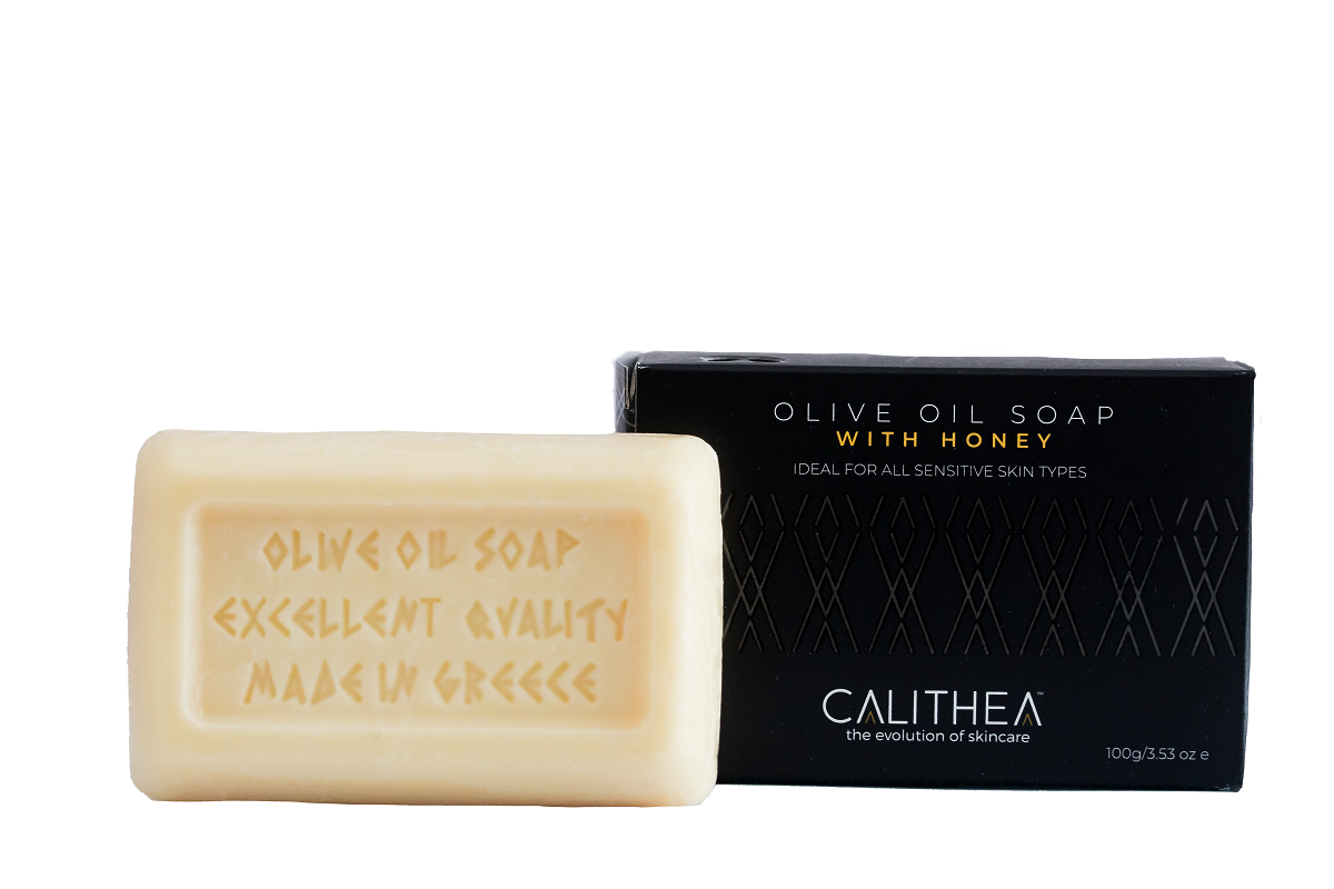 100% NATURAL CALITHEA OLIVE OIL SOAP WITH HONEY (3-Pack)