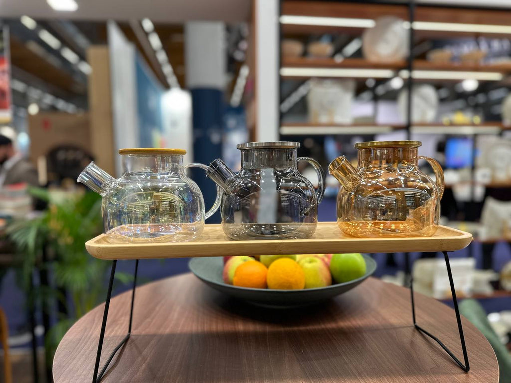 Smoky Grey Thermo Glass Teapot | High Temperature & Shock Resistant (32 fl.oz./950ml)