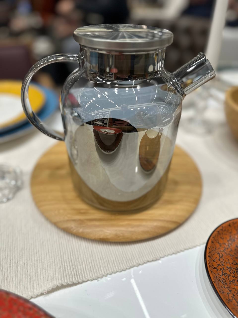 Smoky Grey Thermo Glass Teapot | High Temperature & Shock Resistant (54 fl.oz.)