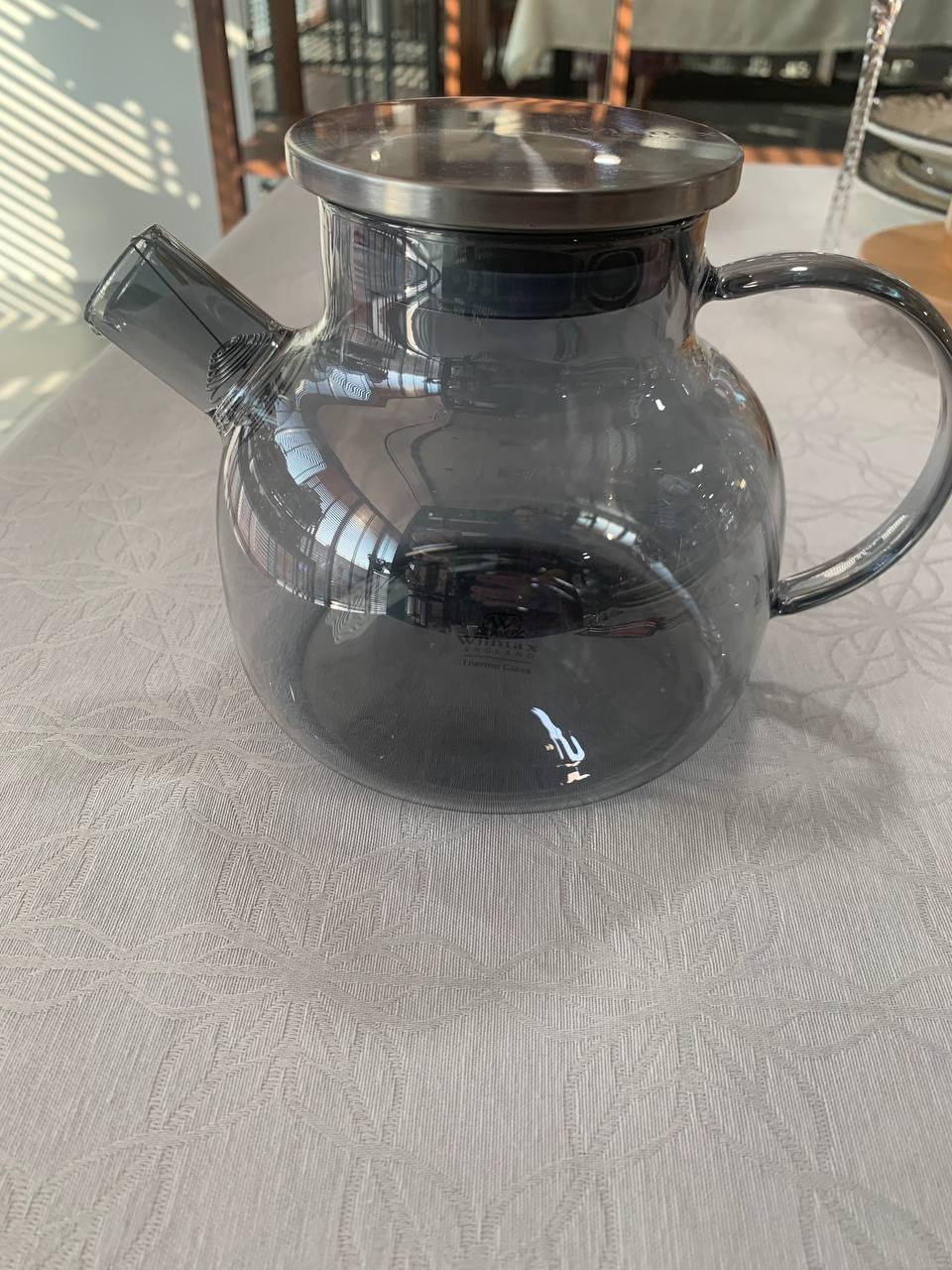 Smoky Grey Thermo Glass Teapot | High Temperature & Shock Resistant (32 fl.oz./950ml)