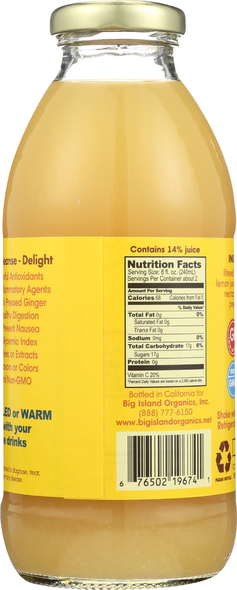 Big Island Organics Hawaiian Gingerade (16oz)