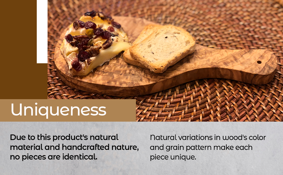 Mediterranean Olive Wood Bread & Butter Set (2-Pcs)