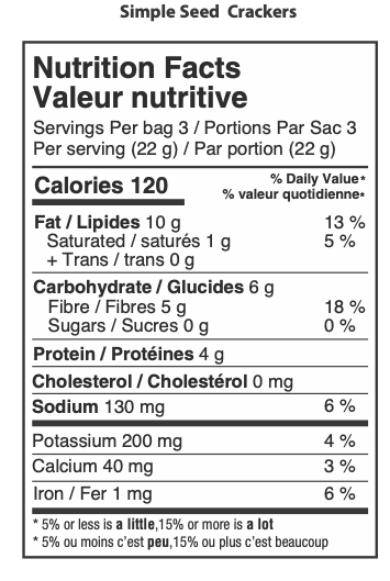 Keto Simple Seed Flax Crackers (6-Pack)