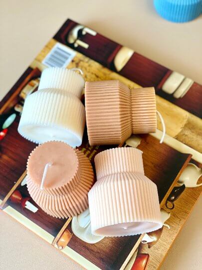 Ribbed Pedestal Candle