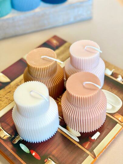 Ribbed Pedestal Candle
