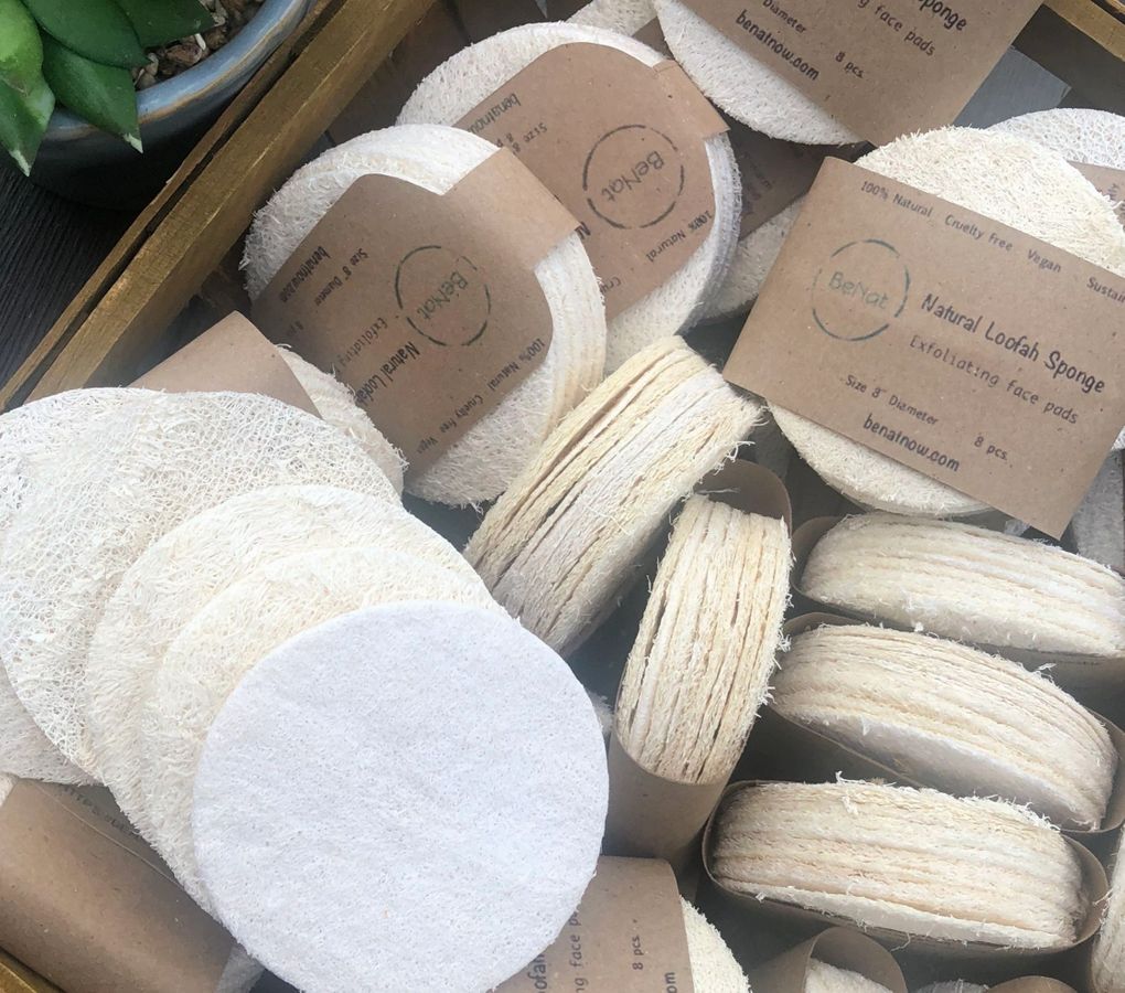Natural Loofah Pads (5-pcs)