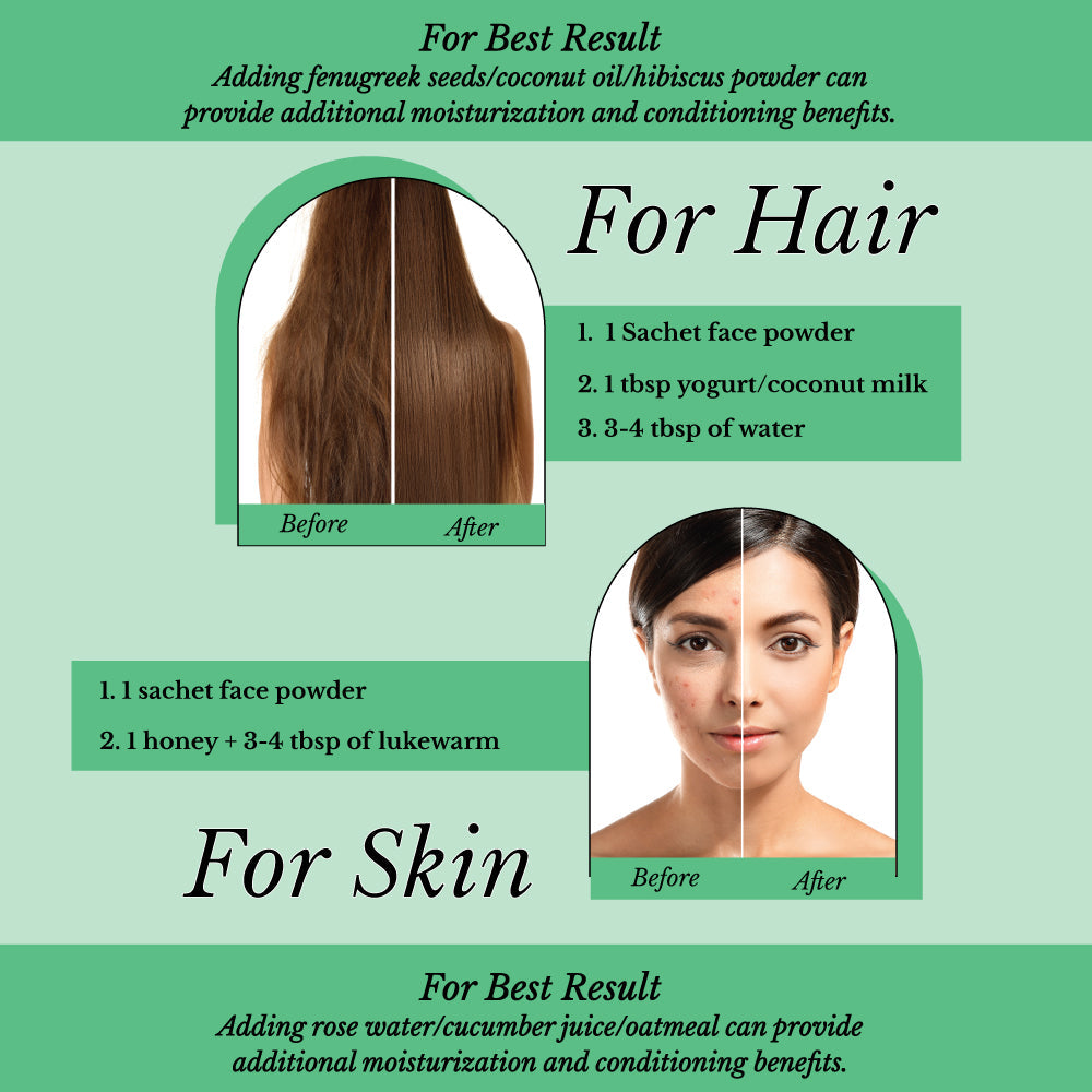 Natural Aloe Vera Herbal Hair & Skin Conditioning Powder