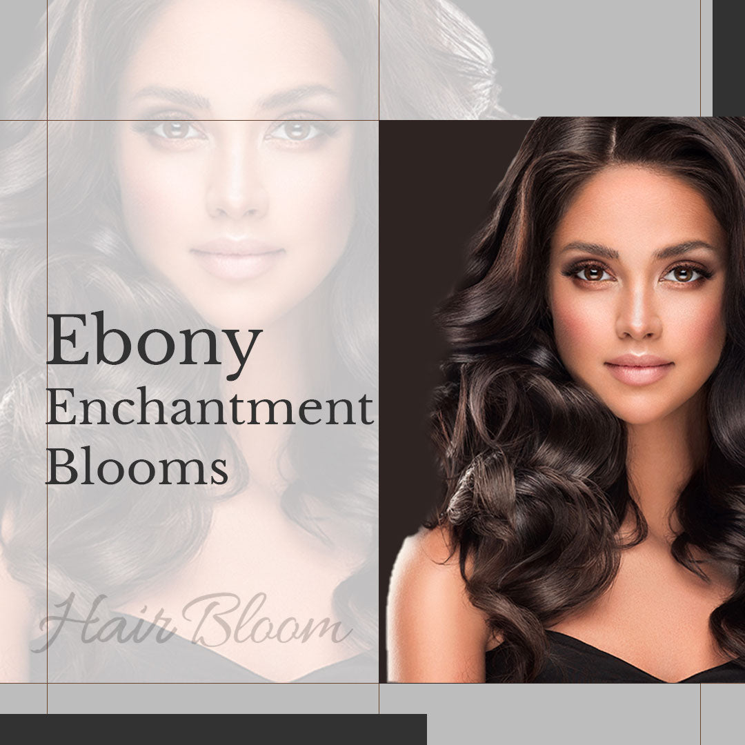 Hair Bloom Natural Jet Black Indigo Powder & Himalayan Herb Mix with Reusable Brush & Tray (12 Individual Sachets - 10gm each)