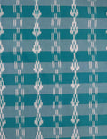 Teal Ikat Handwoven Cotton Fabric by the Yard