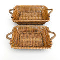 Willow Baskets for Countertop, Bread and Fruit – Set of 2