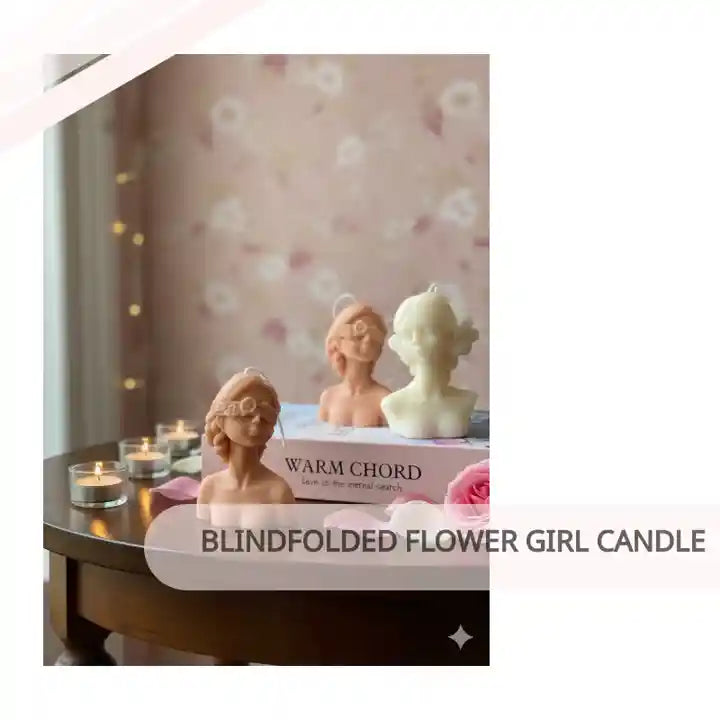 Blindfolded Flower Girl Candle