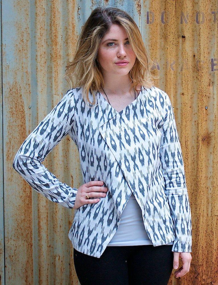 White Ikat Jacket