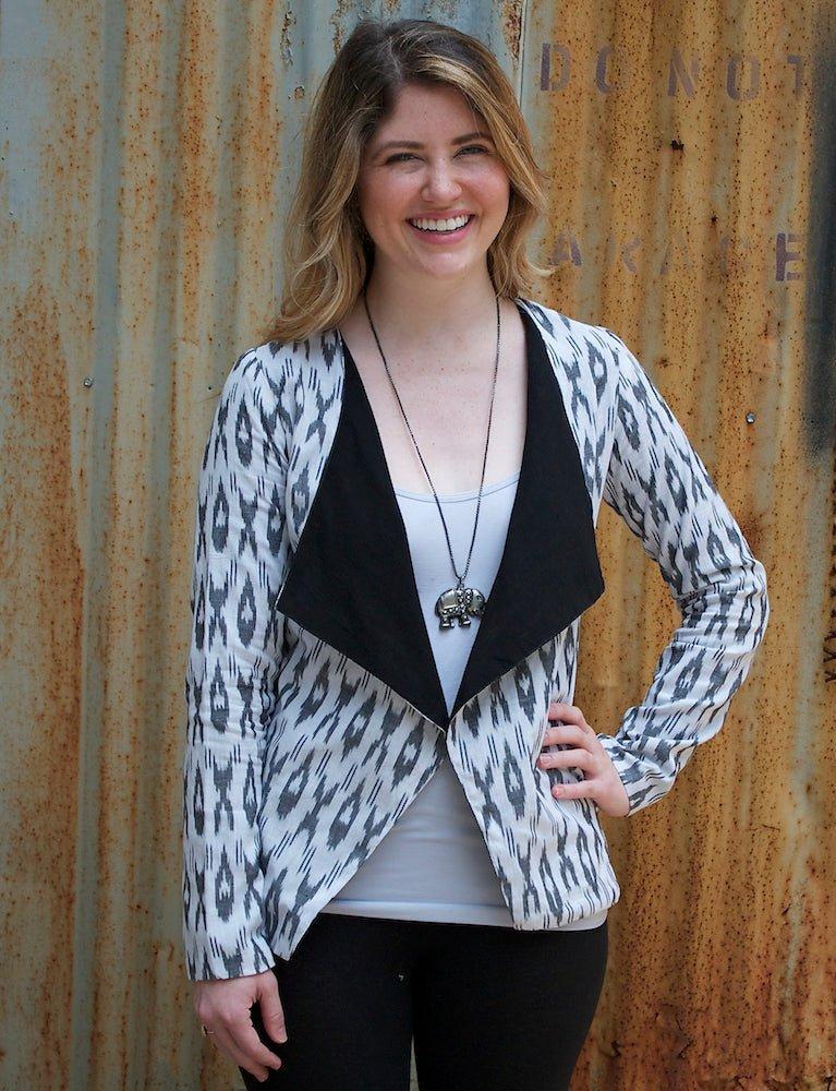 White Ikat Jacket