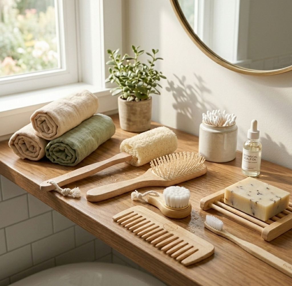 Zero-Waste Bathroom Accessories Bundle (7-pcs Set)